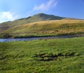 Wild Boar Fell in Mallerstang and the River Eden Cumbria UK 