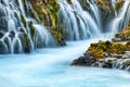 Wild Bruarfoss Waterfall in Iceland