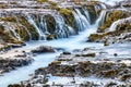 Wild Bruarfoss Waterfall in Iceland