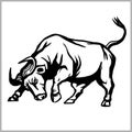 Wild buffalo bull for mascot or tattoo design.