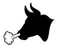 Wild bull vector icon