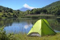 Wild Camp On Lake In Nebrodi Park, Sicily Royalty Free Stock Photo