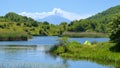 Wild Camp On Lake In Nebrodi Park, Sicily Royalty Free Stock Photo