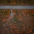 Wild camping with campervan in the countryside of Lapland in autumn in Sweden Royalty Free Stock Photo