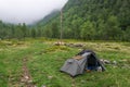 Wild camping in Norway Royalty Free Stock Photo