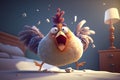 Wild Chicken Run: A Crazy Race on a Bed in a Bedroom