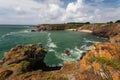 Wild coast of Ile d'Yeu in Vendee, France Royalty Free Stock Photo