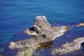 Wild coast under Sinemorets, Bulgaria Royalty Free Stock Photo