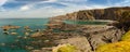 Panoramic photo of the cliff at Hartland Quay Royalty Free Stock Photo