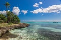 Wild coral tropical beach, Saona Island, Caribbean Sea Royalty Free Stock Photo