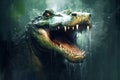 Wild crocodile. Generate ai