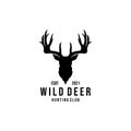 wild deer vector logo illustration design Royalty Free Stock Photo