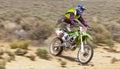 Wild Dirt Bike Racer Girl Royalty Free Stock Photo