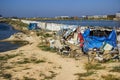 A wild dirty camping, Azov sea, Ukraine