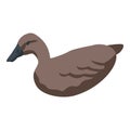Wild duck icon, isometric style Royalty Free Stock Photo