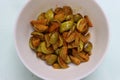 Wild eggplant dry fry, Solanum aethiopicum, traditional local food