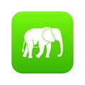 Wild elephant icon digital green