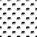 Wild elephant pattern vector