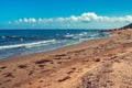 Wild empty beach on the sea coast