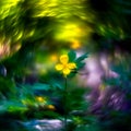 wild flower and swirly bokeh