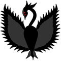 Black fantasy swan original logo.