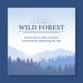 Wild forest banner vector concept Royalty Free Stock Photo