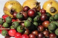 Wild fruits collection for diate plne. Fresh healthy fruits Royalty Free Stock Photo