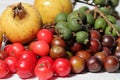 Wild fruits collection for diate plne. Fresh healthy fruits Royalty Free Stock Photo