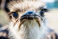 Wild funny ostrich portrait