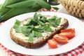 Wild garlic bread Royalty Free Stock Photo