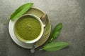 Wild garlic ramson soup