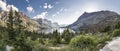 Wild Goose Island Panoramic - Glacier National Park Royalty Free Stock Photo