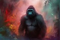 Wild gorilla. Generate Ai