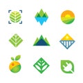 Wild green nature captured energy for future generation logo icon