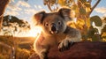 Portrayal of a Wild Koala. Royalty Free Stock Photo