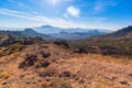 Wild hills and mountains on a summer day in the Karadag reserve, Crimea. Royalty Free Stock Photo