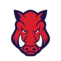 Wild hog or boar head mascot Royalty Free Stock Photo