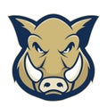 Wild hog or boar head mascot Royalty Free Stock Photo