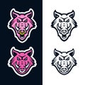 Wild hog head mascot. Sport logotype Royalty Free Stock Photo