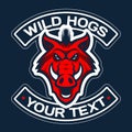 Wild hog head mascot. Sport logotype Royalty Free Stock Photo