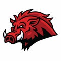 Wild Hog Boar Head Mascot Logo Vector Design Royalty Free Stock Photo