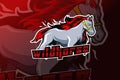 Wild horse e sport logo design Royalty Free Stock Photo