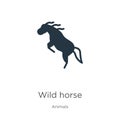 Wild horse icon vector. Trendy flat wild horse icon from animals collection isolated on white background. Vector illustration can Royalty Free Stock Photo