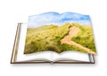 Wild Irish landscape with sand dunes - Nature trail to the beach