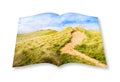 Wild Irish landscape with sand dunes - Nature trail to the beach