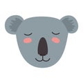 Wild koala head icon