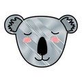 Wild koala head icon