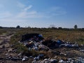 Wild Landfill Trash in a desolate place Royalty Free Stock Photo