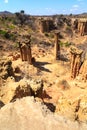 Wild landscape of eroded sandstone in Africa Royalty Free Stock Photo