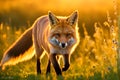 Wild life photography of a fox in jungle